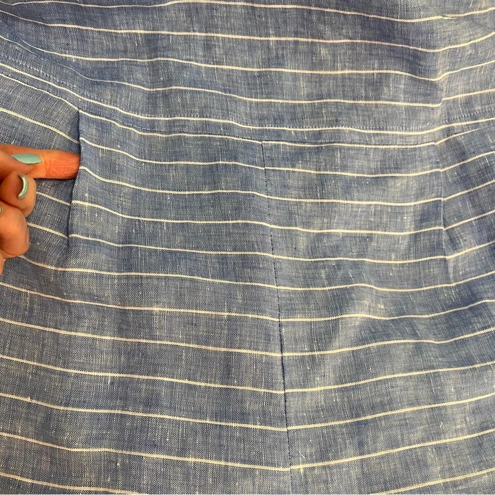 J. McLaughlin ‘Meline’ 100% Linen Striped Jumpsuit. Size 8.‎ NWOT. - Picture 5 of 12